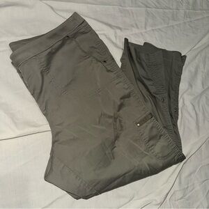 Comfy Cargo Capri Pants in Olive Green Color